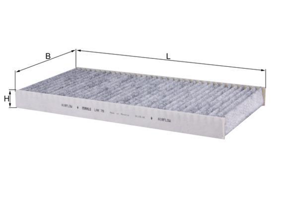 Filtre d'habitacle (Filtre à pollen) KNECHT FILTER 76887988 - ref. LAK 78