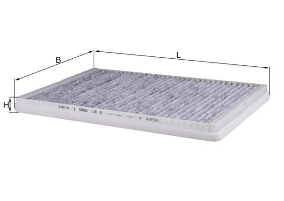 Filtre d'habitacle (Filtre à pollen) KNECHT FILTER 76888069 - ref. LAK 81