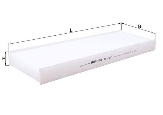 Filtre d'habitacle (Filtre à pollen) KNECHT FILTER 76417844 - ref. LA 42/1