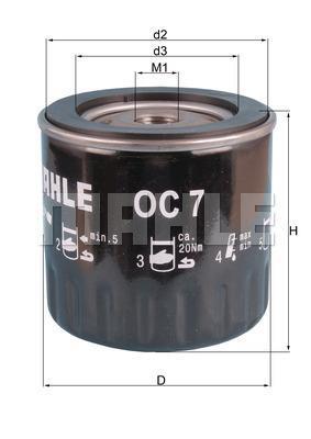 Filtro de aceite KNECHT FILTER ref. OC 7