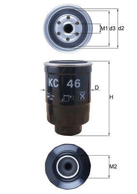 Filtre à carburant (Filtre à gasoil) KNECHT FILTER ref. KC 46