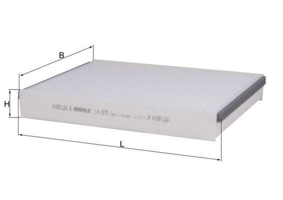 Filtre d'habitacle (Filtre à pollen) KNECHT FILTER 72340734 - ref. LA 875