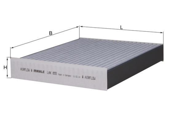 Filtre d'habitacle (Filtre à pollen) KNECHT FILTER 72339866 - ref. LAK 855