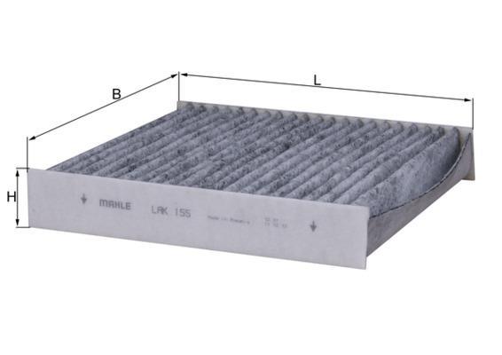 Filtre d'habitacle (Filtre à pollen) KNECHT FILTER 70595392 - ref. LAK 155