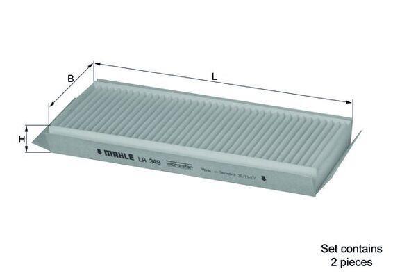 Filtre d'habitacle (Filtre à pollen) KNECHT FILTER 70347281 - ref. LA 349/S