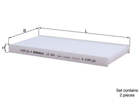 Filtre d'habitacle (Filtre à pollen) KNECHT FILTER 70376890 - ref. LA 444/S