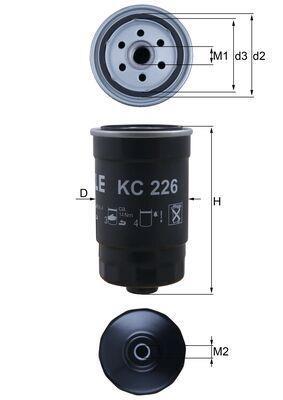 Filtre à carburant (Filtre à gasoil) KNECHT FILTER ref. KC 226