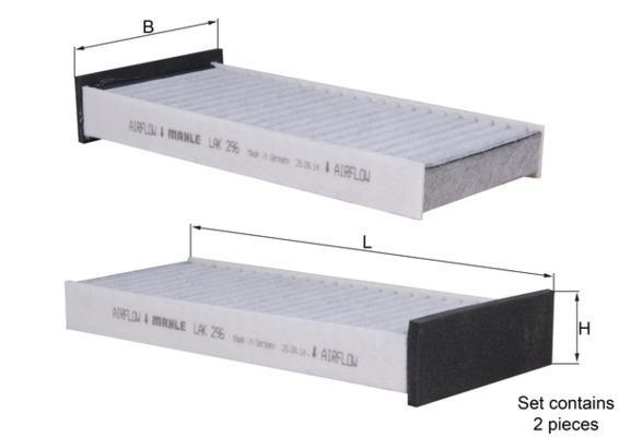Filtre d'habitacle (Filtre à pollen) KNECHT FILTER 72352922 - ref. LAK 296/S