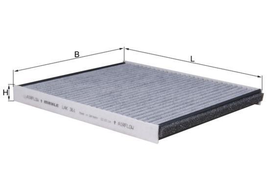 Filtre d'habitacle (Filtre à pollen) KNECHT FILTER 72352705 - ref. LAK 361