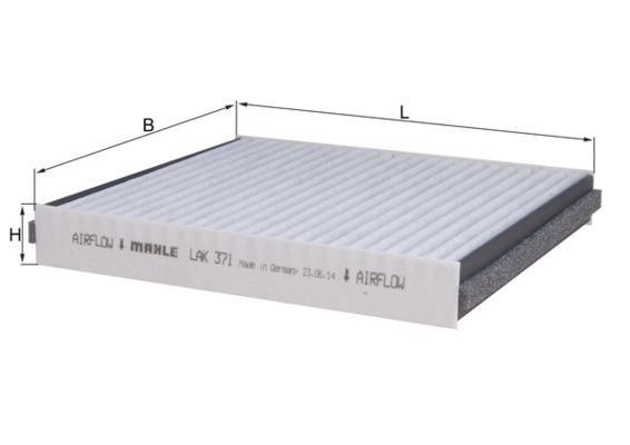 Filtre d'habitacle (Filtre à pollen) KNECHT FILTER 72352721 - ref. LAK 371