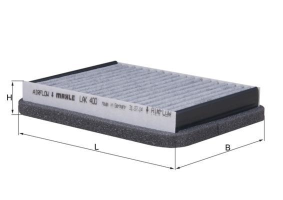 Filtre d'habitacle (Filtre à pollen) KNECHT FILTER 72352699 - ref. LAK 400