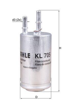 Filtre à carburant (Filtre à gasoil) KNECHT FILTER ref. KL 705