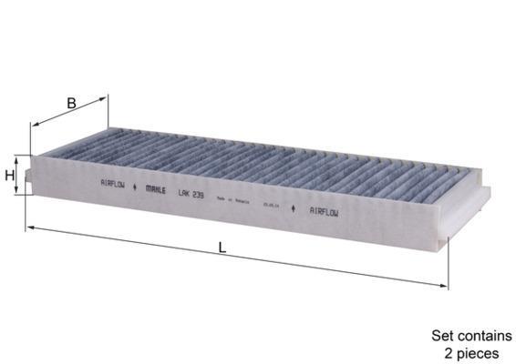 Filtre d'habitacle (Filtre à pollen) KNECHT FILTER 70588896 - ref. LAK 239/S