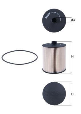 Filtro de combustível KNECHT FILTER KX 335D