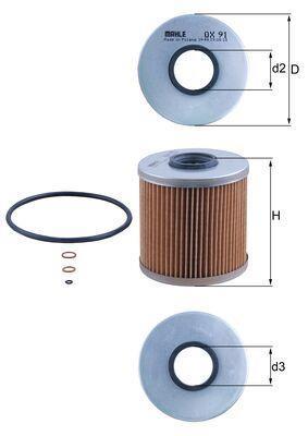 Filtro de aceite KNECHT FILTER ref. OX 91D