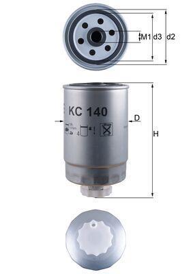 Filtro combustible KNECHT FILTER ref. KC 140
