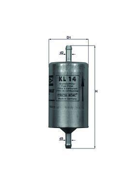 Filtre à carburant (Filtre à gasoil) KNECHT FILTER ref. KL 14