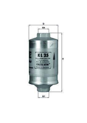 Filtre à carburant (Filtre à gasoil) KNECHT FILTER ref. KL 25