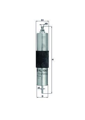Filtro combustible KNECHT FILTER ref. KL 104/1