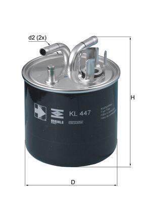 Filtre à carburant (Filtre à gasoil) KNECHT FILTER KL 447