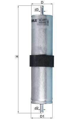 Filtre à carburant (Filtre à gasoil) KNECHT FILTER KL 477