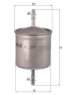Filtre à carburant (Filtre à gasoil) KNECHT FILTER ref. KL 257