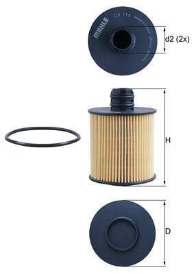 Filtro de aceite KNECHT FILTER ref. OX 779D