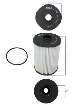 Filtre à huile KNECHT FILTER OX 1429D