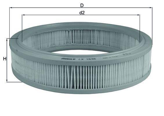 Filtro de ar KNECHT FILTER LX 1638