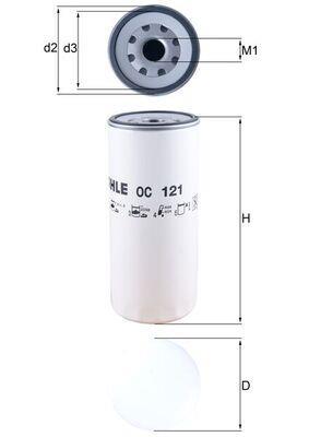 Filtro de aceite KNECHT FILTER OC 121