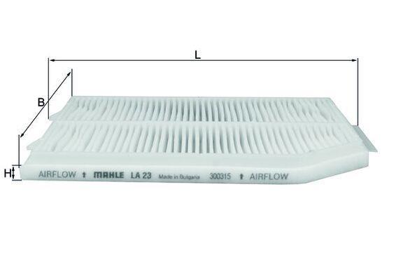 Filtre d'habitacle (Filtre à pollen) KNECHT FILTER 76417646 - ref. LA 23