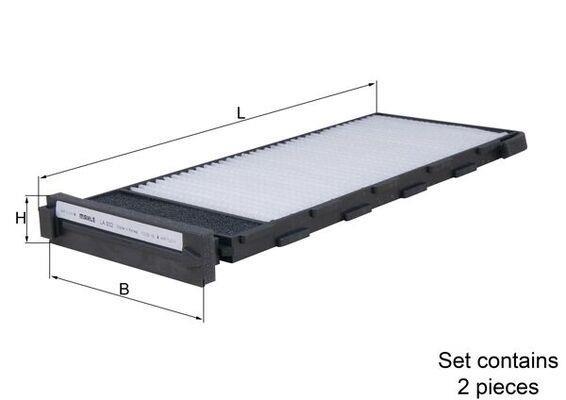 Filtre d'habitacle (Filtre à pollen) KNECHT FILTER 72355934 - ref. LA 932/S