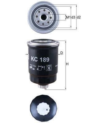 Filtre à carburant (Filtre à gasoil) KNECHT FILTER ref. KC 189