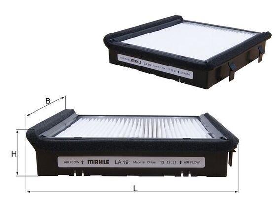 Filtre d'habitacle (Filtre à pollen) KNECHT FILTER 76417133 - ref. LA 19