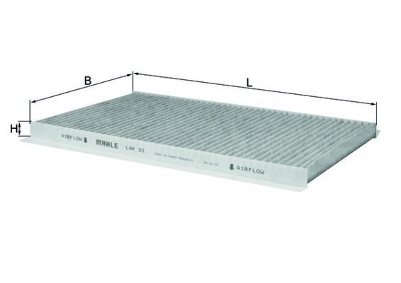Filtre d'habitacle (Filtre à pollen) KNECHT FILTER 76888762 - ref. LAK 21