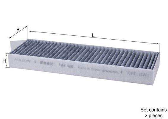 Filtre d'habitacle (Filtre à pollen) KNECHT FILTER 70381341 - ref. LAK 428/S