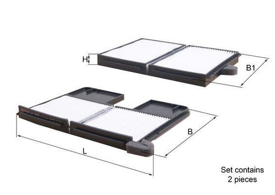 Filtre d'habitacle (Filtre à pollen) KNECHT FILTER 76889372 - ref. LA 186/S
