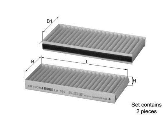 Filtre d'habitacle (Filtre à pollen) KNECHT FILTER 70356505 - ref. LA 392/S