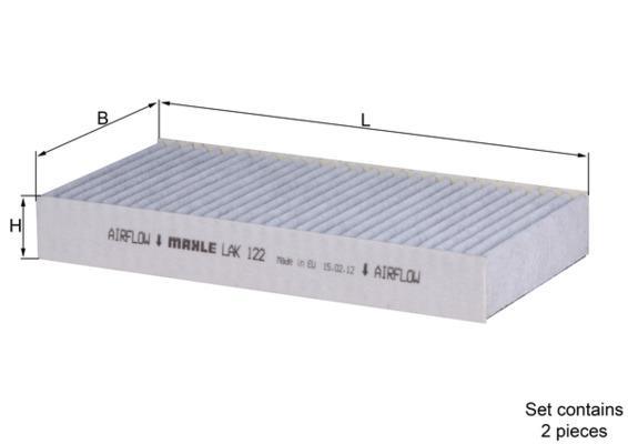Filtre d'habitacle (Filtre à pollen) KNECHT FILTER 70592602 - ref. LAK 122/S