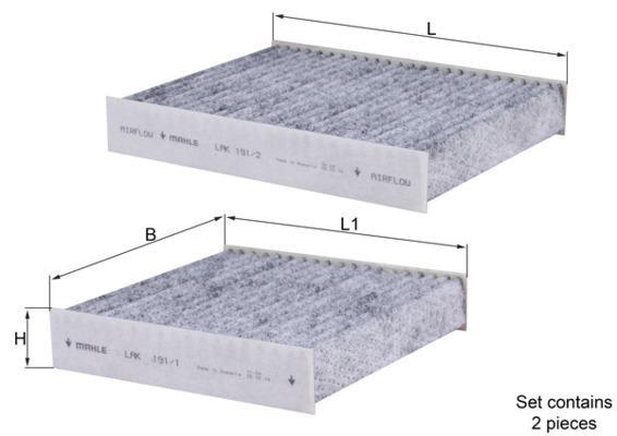 Filtre d'habitacle (Filtre à pollen) KNECHT FILTER 70328864 - ref. LAK 191/S