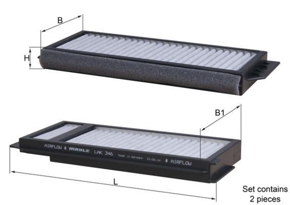 Filtre d'habitacle (Filtre à pollen) KNECHT FILTER 72352730 - ref. LAK 346/S