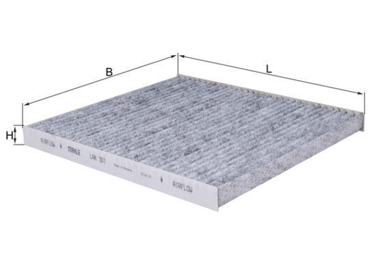 Filtre d'habitacle (Filtre à pollen) KNECHT FILTER 72372246 - ref. LAK 301