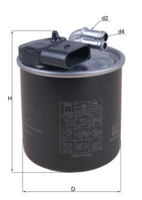 Filtre à carburant (Filtre à gasoil) KNECHT FILTER ref. KL 914