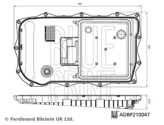 Filtre hydraulique, boîte automatique Blue Print ref. ADBP210047