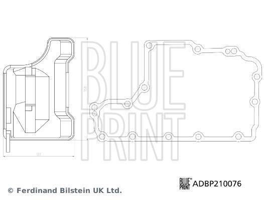 Filtro de óleo da transmissão automática Blue Print ADBP210076