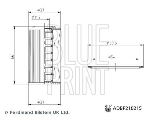 Filtro hidráulico, caixa de velocidades automática Blue Print ref. ADBP210215