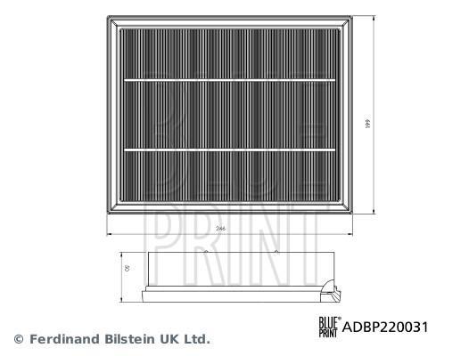 Filtre à air Blue Print ref. ADBP220031