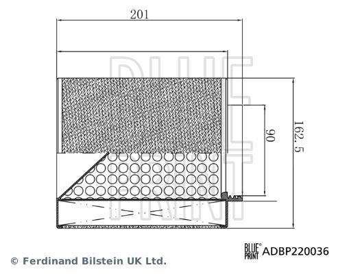 Filtre à air Blue Print ref. ADBP220036