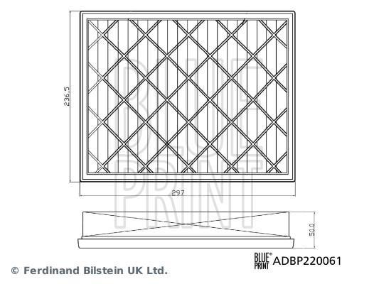 Filtro de aire (de coche) Blue Print ADBP220061