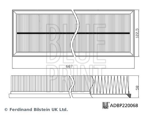 Filtre à air Blue Print ADBP220068